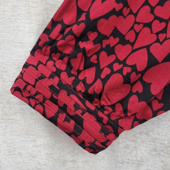 Torrid Midi Challis Skater Dress Red Heart Patterned Dress Women's Plus Size 5X - Picture 7 of 15